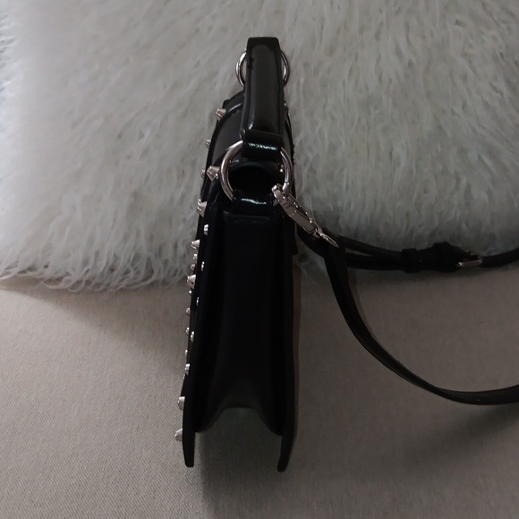 Zara mini studded black crossbody bag NWOT - Picture 3 of 5